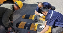 【市城市燃熱集團(tuán)富泰熱力】增設(shè)減速帶 安裝廣角鏡—— 長輸2號站聯(lián)合玉泉區(qū)交警隊護(hù)航交通安全